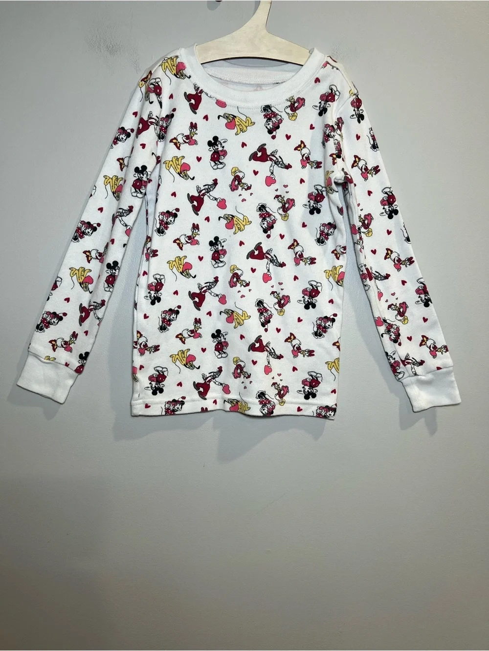 Janie and Jack White Minnie Mouse Print Pajama‎ Set with Red & Yellow Accents